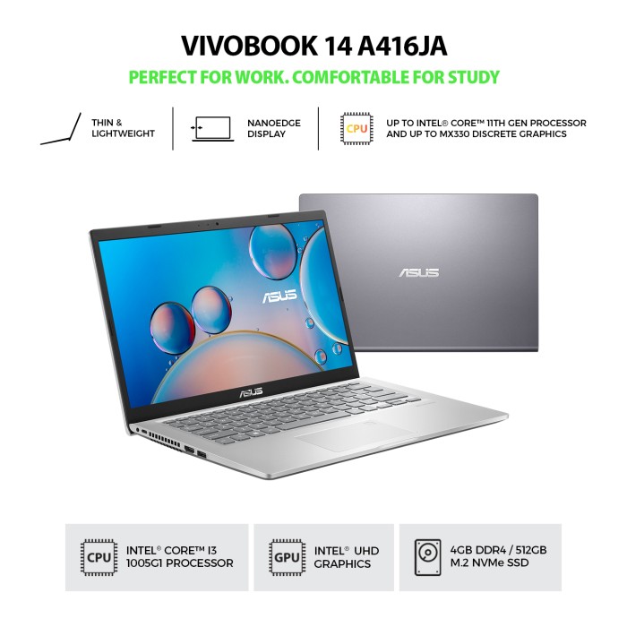 ASUS VivoBook 14 A416JA-FHD352 - Slate Grey